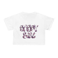 Sassy Girl Metallic Bubble Crop Tee