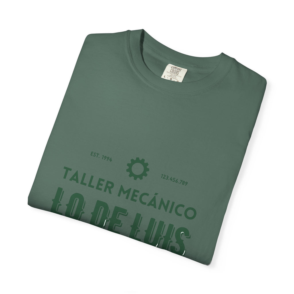 T-shirt — Taller Mecánico Lo De Luis Vintage Car Repair Tee (Soy quien deja tu coche como nuevo)