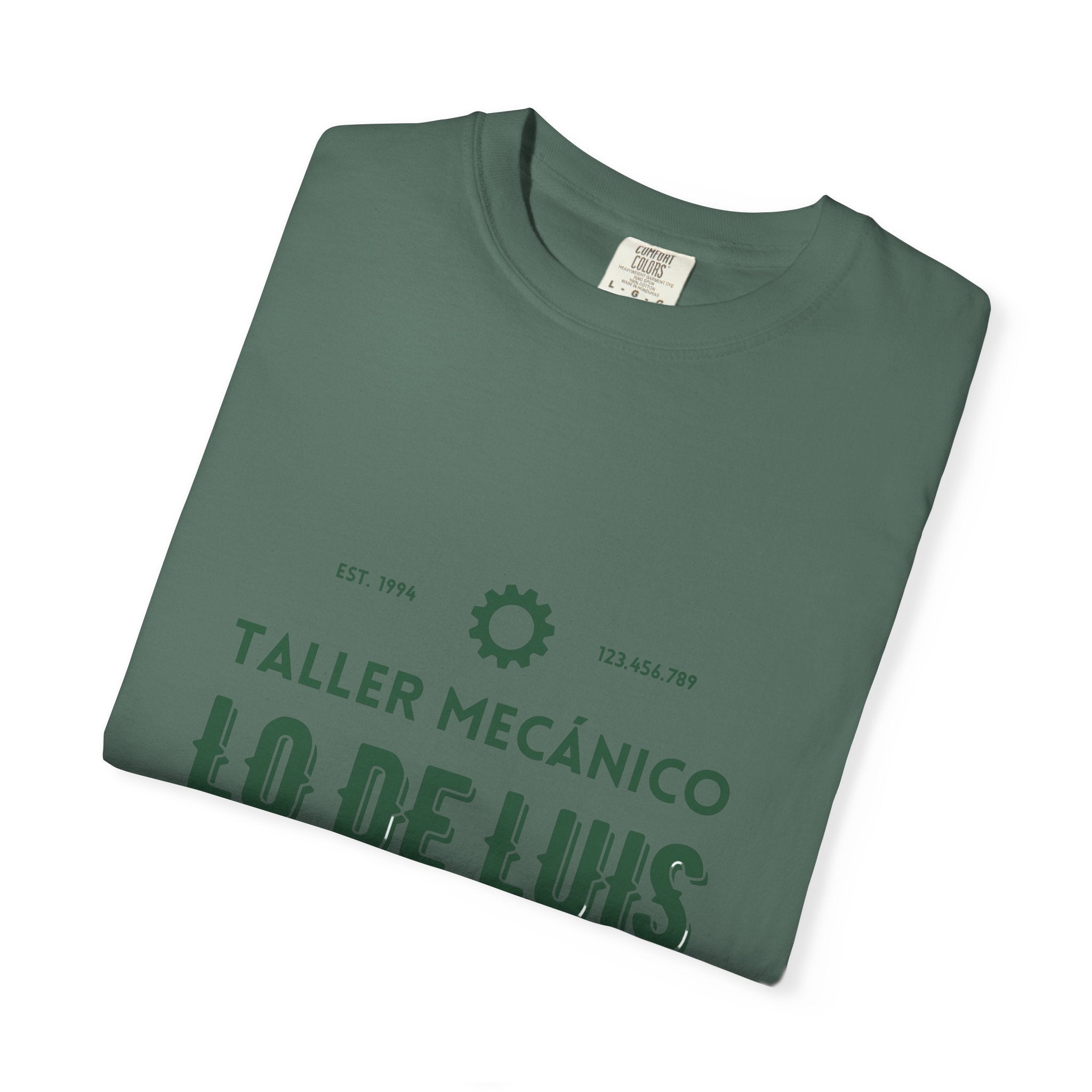 T-shirt — Taller Mecánico Lo De Luis Vintage Car Repair Tee (Soy quien deja tu coche como nuevo)