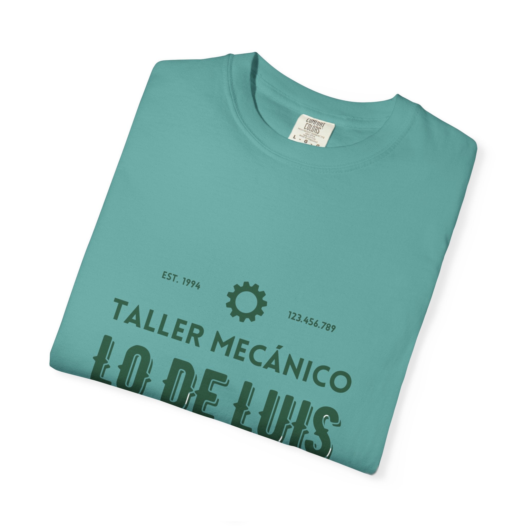 T-shirt — Taller Mecánico Lo De Luis Vintage Car Repair Tee (Soy quien deja tu coche como nuevo)