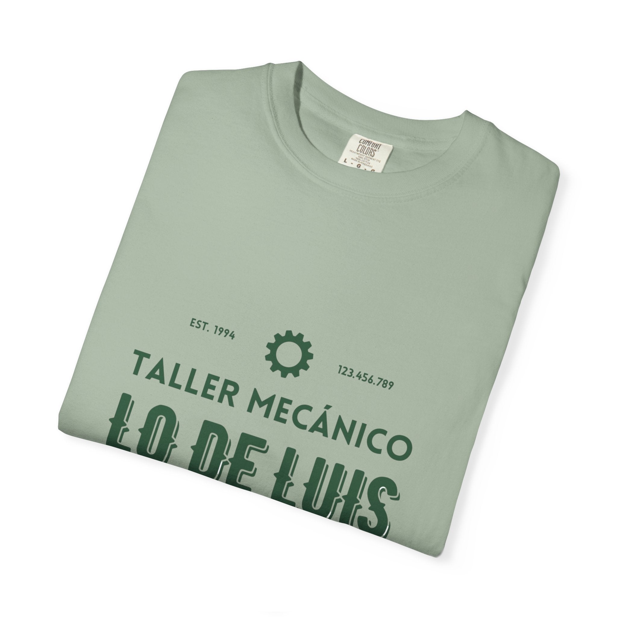 T-shirt — Taller Mecánico Lo De Luis Vintage Car Repair Tee (Soy quien deja tu coche como nuevo)