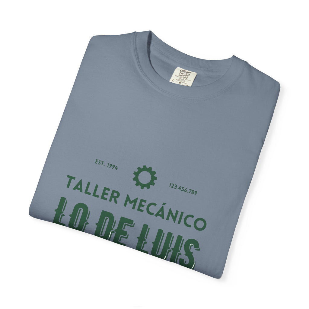 T-shirt — Taller Mecánico Lo De Luis Vintage Car Repair Tee (Soy quien deja tu coche como nuevo)