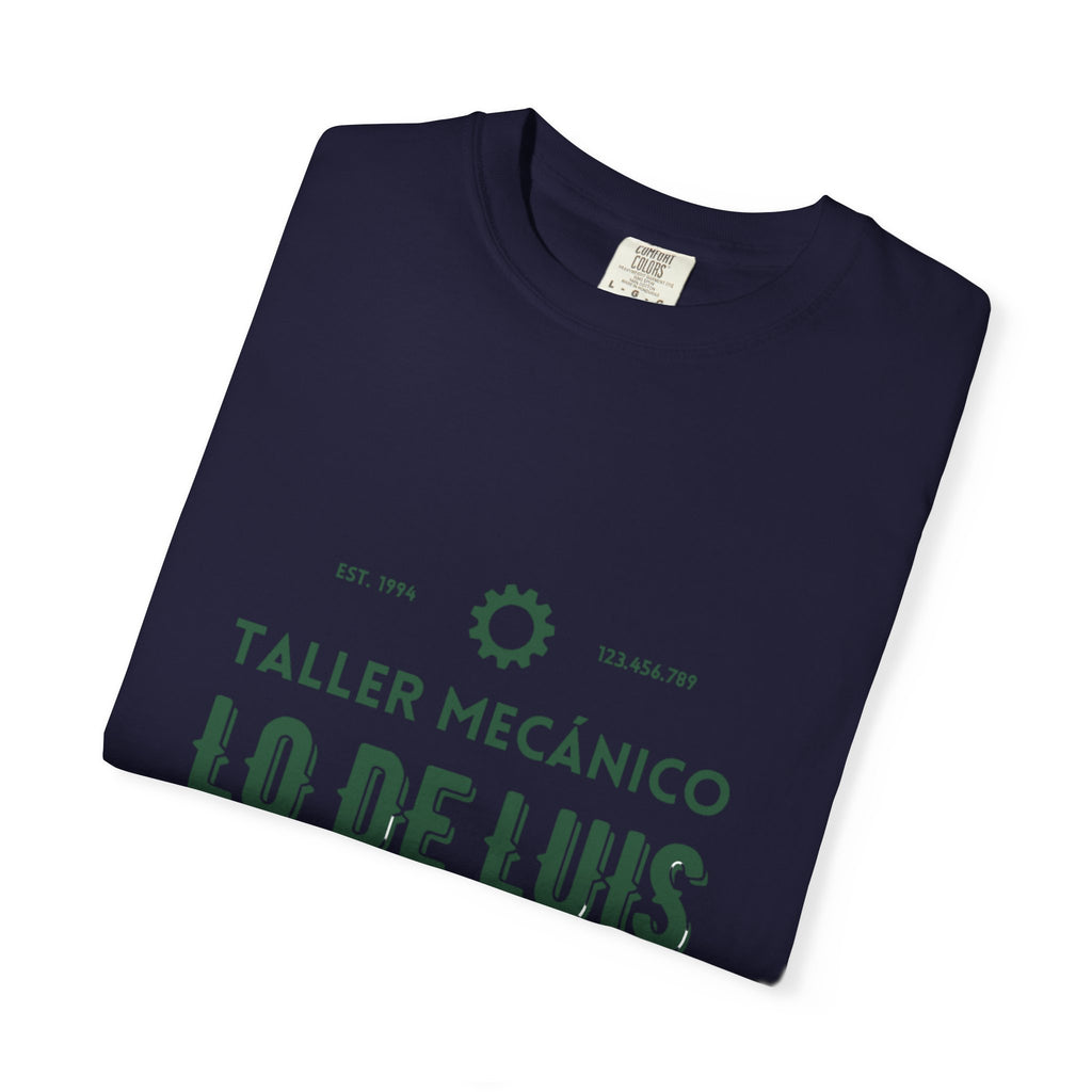 T-shirt — Taller Mecánico Lo De Luis Vintage Car Repair Tee (Soy quien deja tu coche como nuevo)