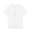 'of what' Minimal Pink Hearts Tee — Cute Feminine Graphic T-Shirt