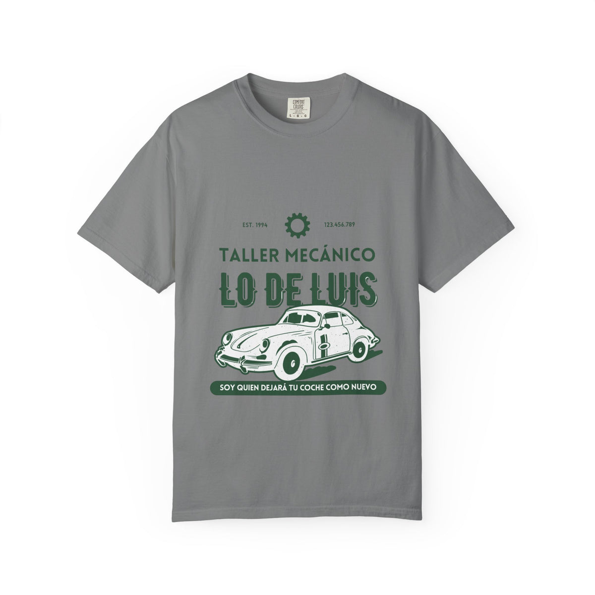 T-shirt — Taller Mecánico Lo De Luis Vintage Car Repair Tee (Soy quien deja tu coche como nuevo)