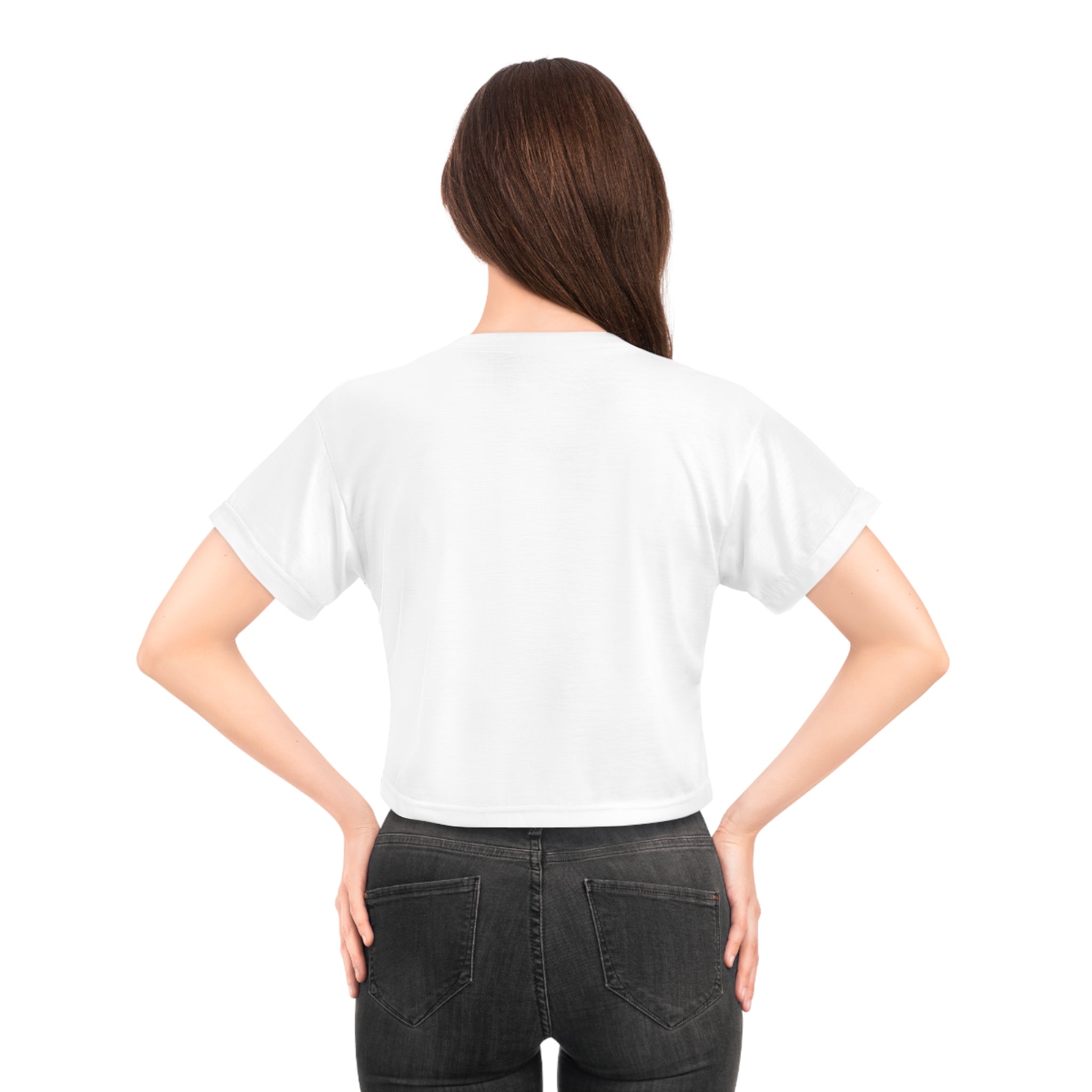 Sassy Girl Metallic Bubble Crop Tee