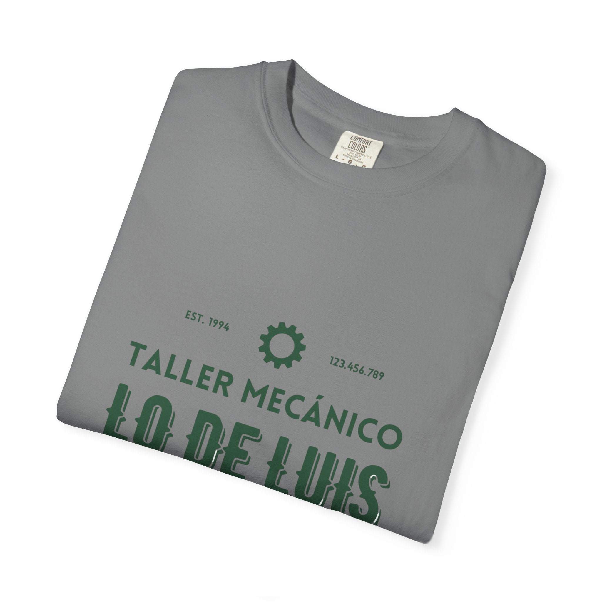 T-shirt — Taller Mecánico Lo De Luis Vintage Car Repair Tee (Soy quien deja tu coche como nuevo)