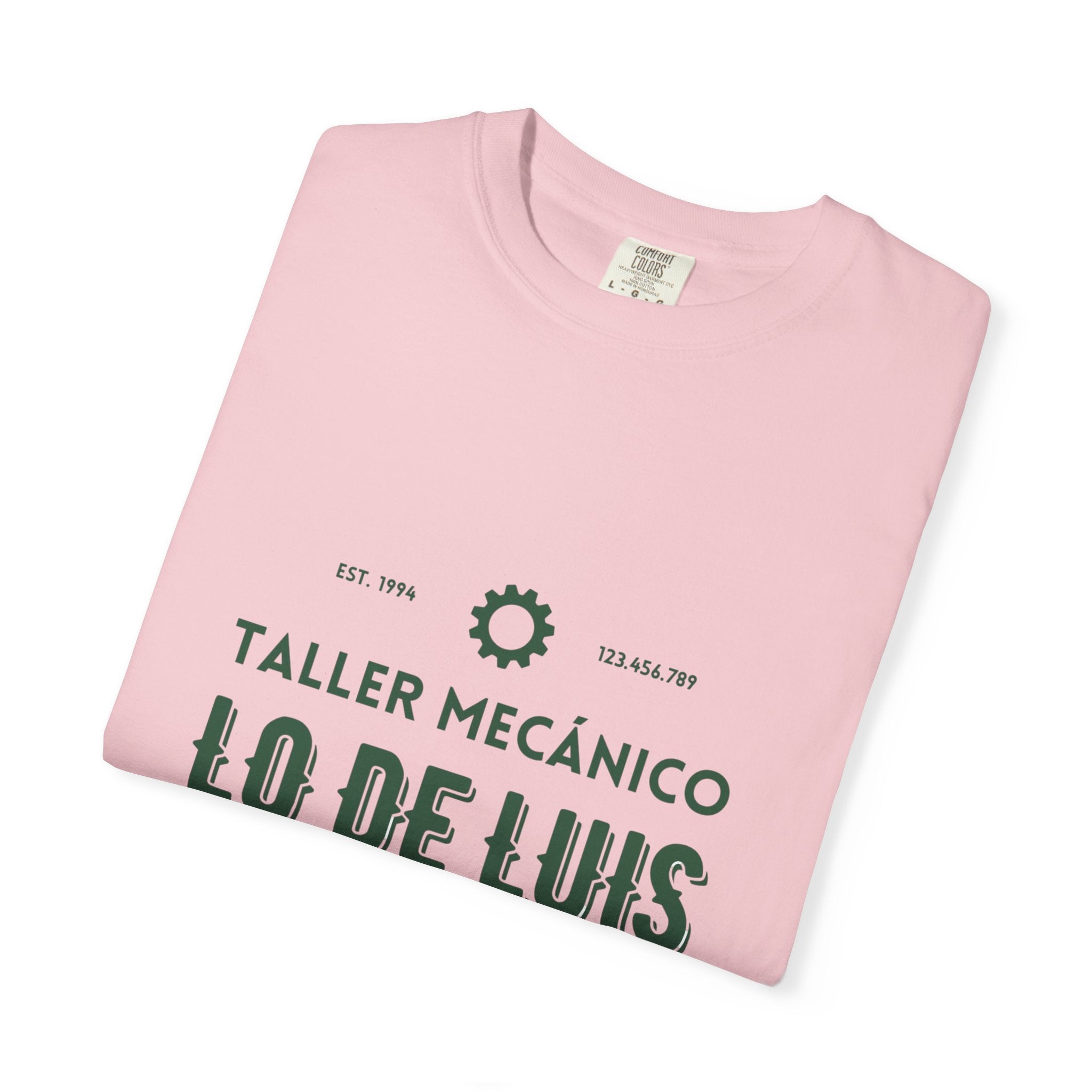 T-shirt — Taller Mecánico Lo De Luis Vintage Car Repair Tee (Soy quien deja tu coche como nuevo)