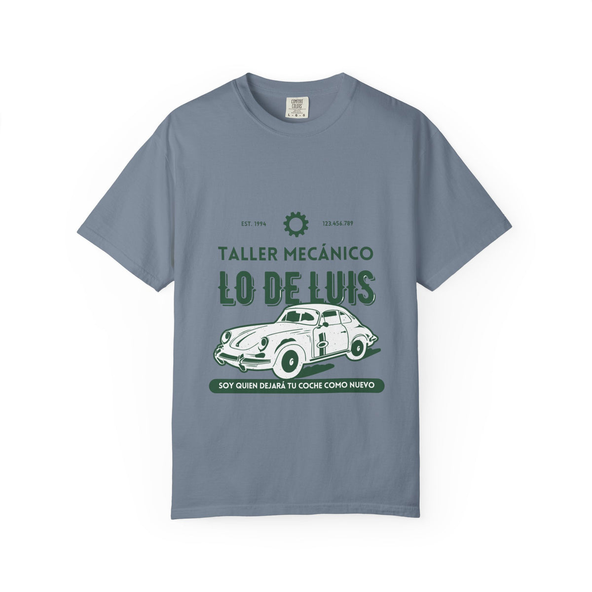 T-shirt — Taller Mecánico Lo De Luis Vintage Car Repair Tee (Soy quien deja tu coche como nuevo)
