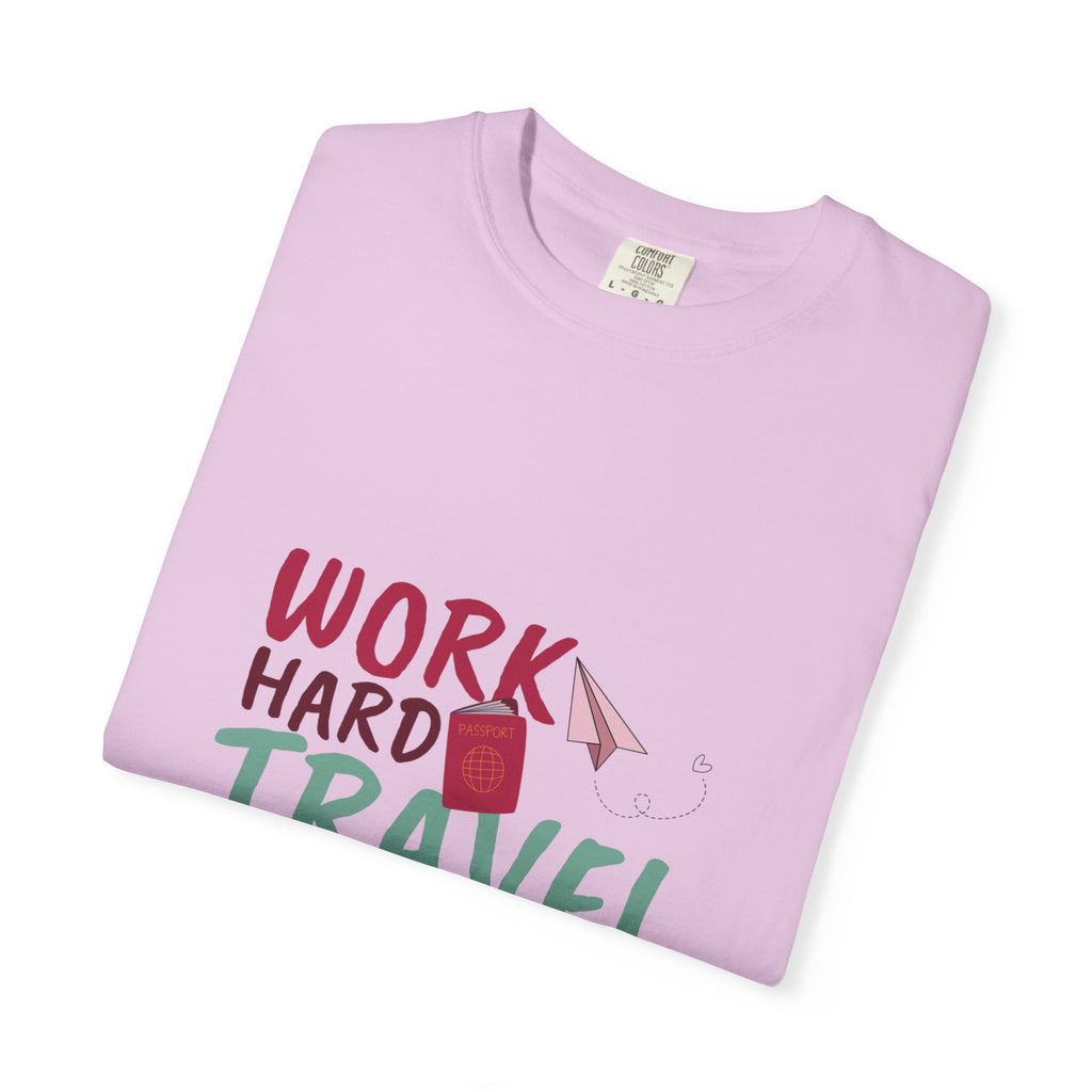Travel T-Shirt — "Work Hard Travel Harder" Graphic Tee