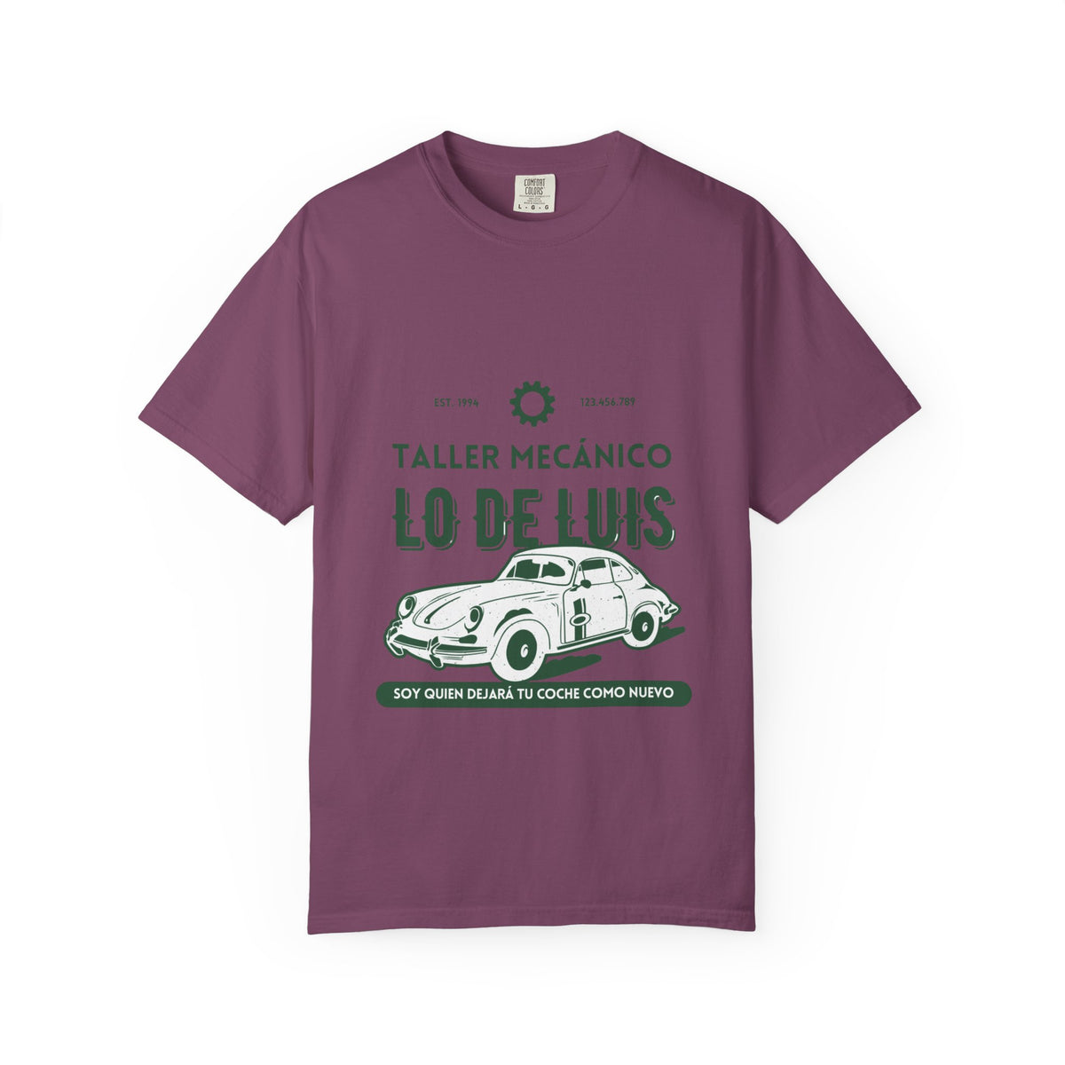 T-shirt — Taller Mecánico Lo De Luis Vintage Car Repair Tee (Soy quien deja tu coche como nuevo)
